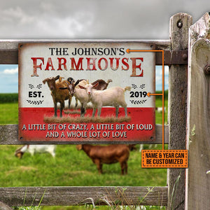 Personalized Goat Farmhouse Customized Classic Metal Signs