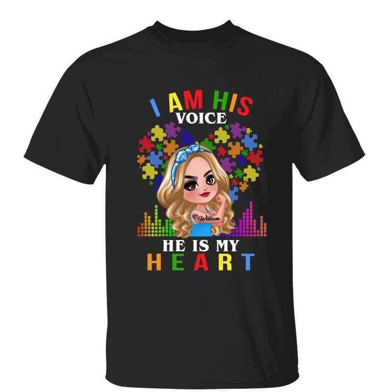 He Is My Heart Autism Strong Doll Personalized Shirt