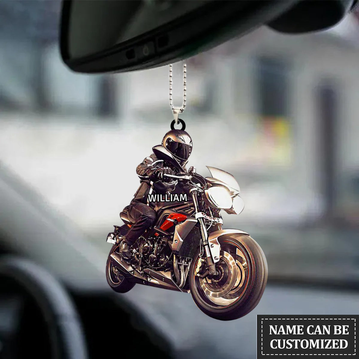 Motor Biker Gift - Personalized Flat Acrylic Ornament